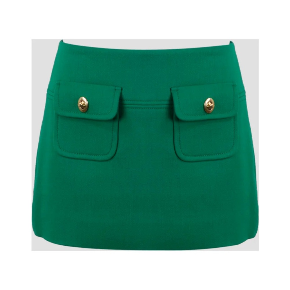 Zimmermann Kaleidoscope Pocket Mini Skirt Green 0P